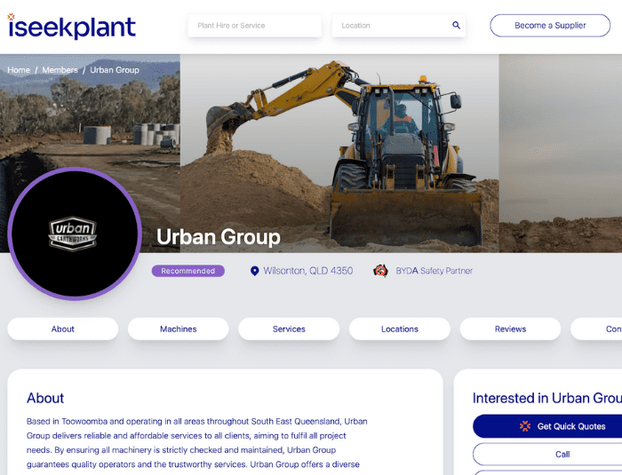 Example BYDA Safety Partner listing